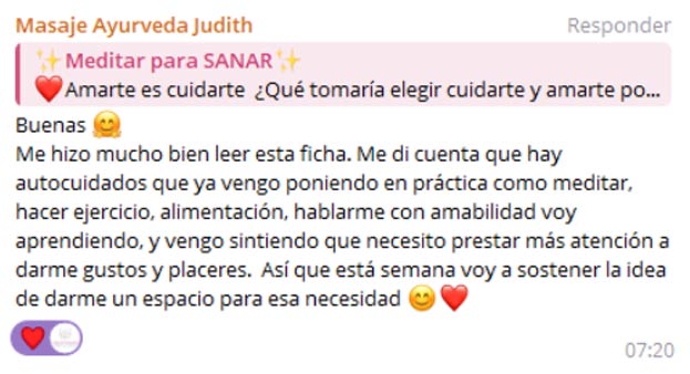 Testimonio de alumna