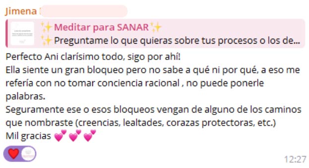 Testimonio de alumna